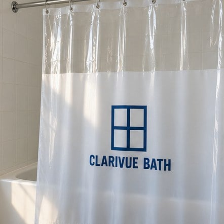 Custom Clear Panel Shower Curtains